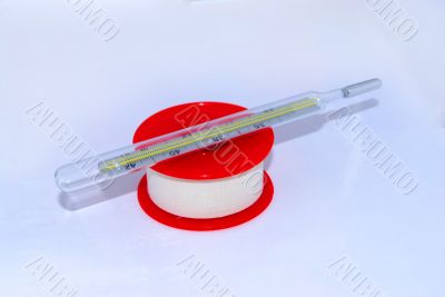 clinical thermometer and plaster-2 clinical thermometer and plaster-2