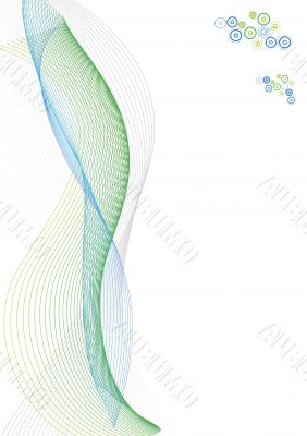 Abstract lines paper template with sample logo