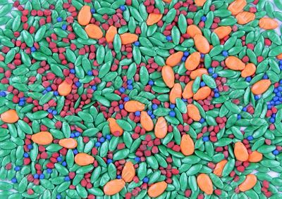 Colorful backround of professional seeds