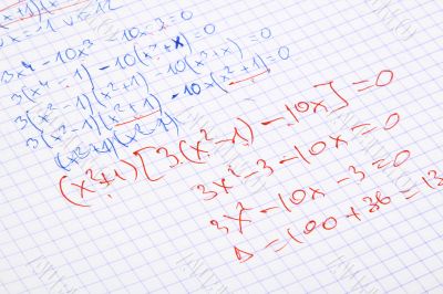 hand written maths