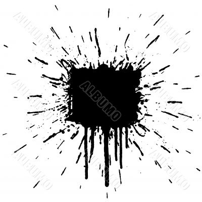 Ink splatter explosion design element