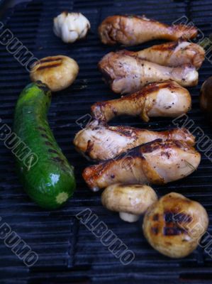 Chicken &amp; peppers on the grill