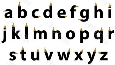 English alphabet letters converted in writing