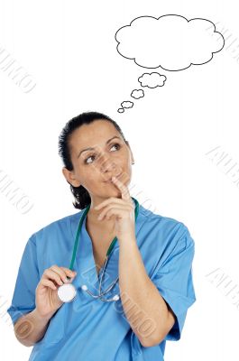 Lady Doctor thinking