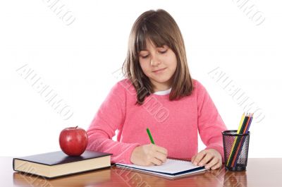 adorable girl studying adorable girl studying