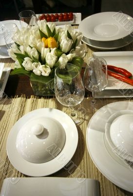Restaurant table setting