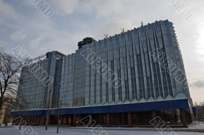 New glass office building