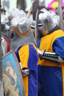 The Swedish knights ready to battle