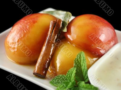 Poached Nectarines And Cinnamon Poached Nectarines And Cinnamon