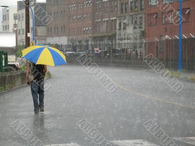 Walking in the rain