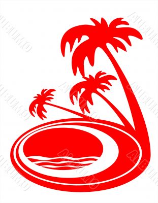 Red tropical symbol