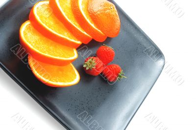 orange &amp; strawberries