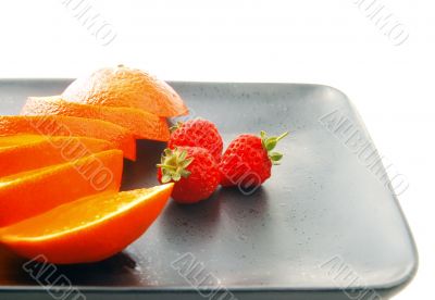 orange &amp; strawberries