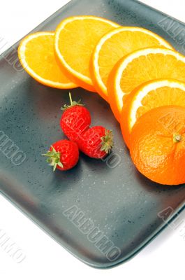 orange &amp; strawberries