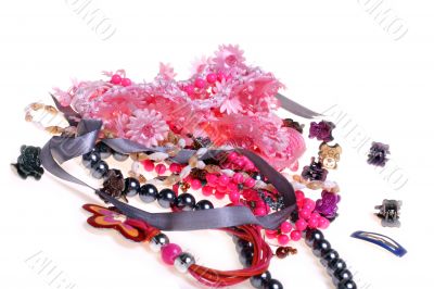 girl`s plastic jewelry