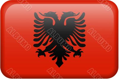 Albanian Flag Button