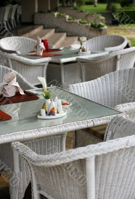 Restaurant table setting