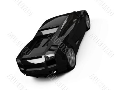 isolated closeup sportcar view isolated closeup sportcar view