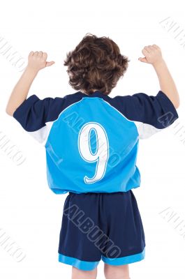 Child with number nine Child with number nine