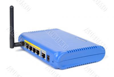 Blue Wireless Router