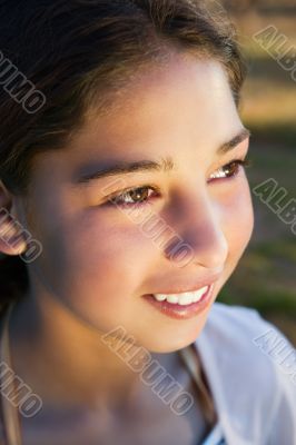 Young girl smiling