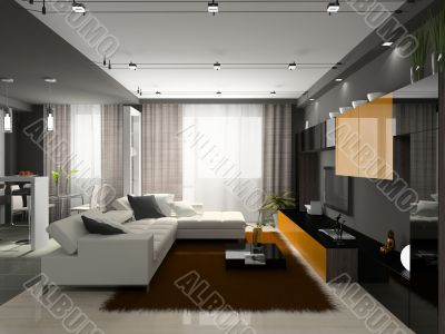 Interior of the stylish apartment Interior of the stylish apartment