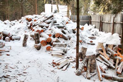 Stack of the firewood Stack of the firewood