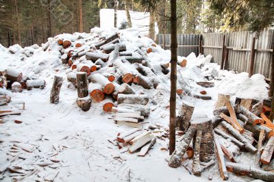 Stack of the firewood