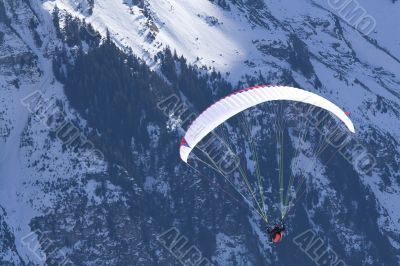 Paraglider in the mountains