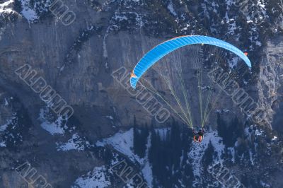 Hovering Paraglider. Extreme sports