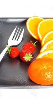 orange &amp; strawberries