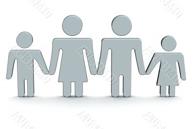 The image of family. 3D illustrations. The image of family. 3D illustrations.