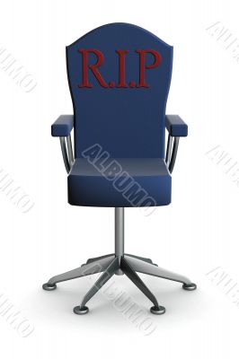 Office armchair on a white background. 3D image.