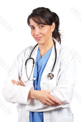 Female doctor in lab coat