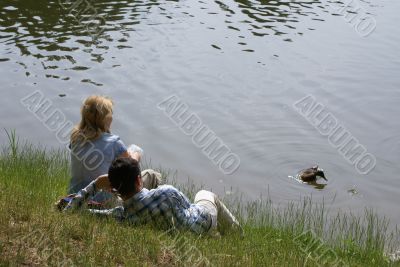 Date by a lake