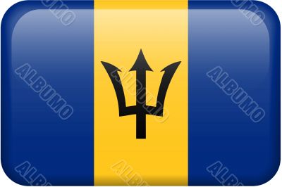 Barbados Flag Button