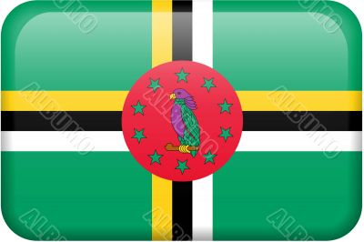 Dominica Flag Button
