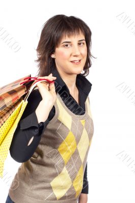 Woman holding shopping bags
