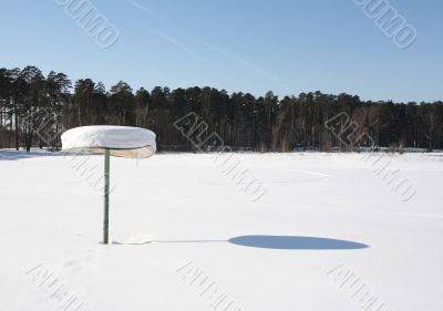 Beach in the winter.