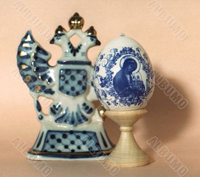Easter egg - krashenka with a face of the Virgin Easter egg - krashenka with a face of the Virgin