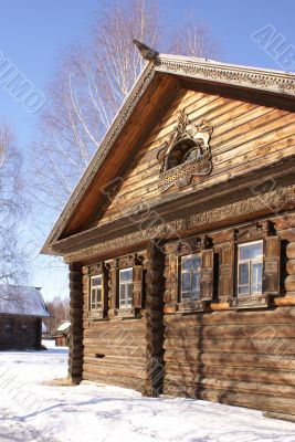 Old wooden house with rich fretwork