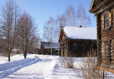 Old wooden house with rich fretwork