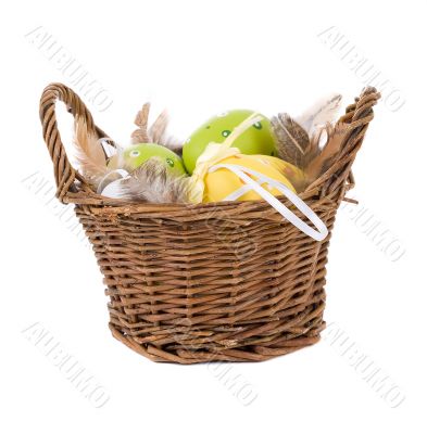 Basket with eggs Basket with eggs