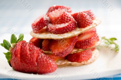 Plate of fresh strawberries Plate of fresh strawberries