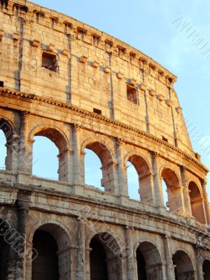 Colosseum at sunset