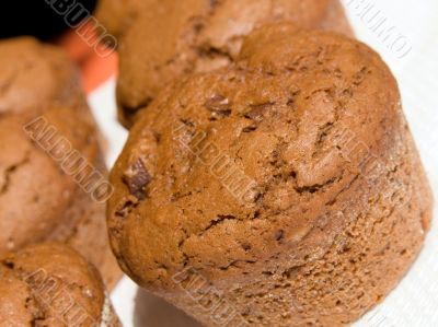 Homemade chocolate muffins