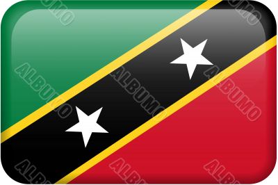 St. Kitts and Nevis Flag Button