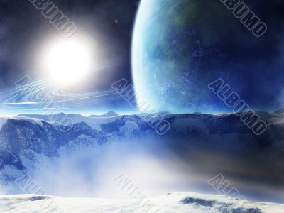 blue space landscape