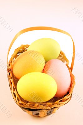 Hard sugar coated chocolate eggs