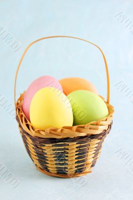 Hard sugar coated chocolate eggs